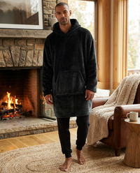 Adults Plush Contrast Oversized Hoodie