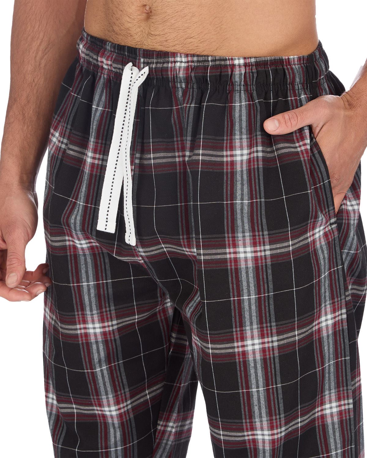 Cargo Bay Mens Woven Check Lounge Pants - 2 Pack