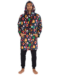 Huggable Unisex Christmas Print Oversized Hoodie