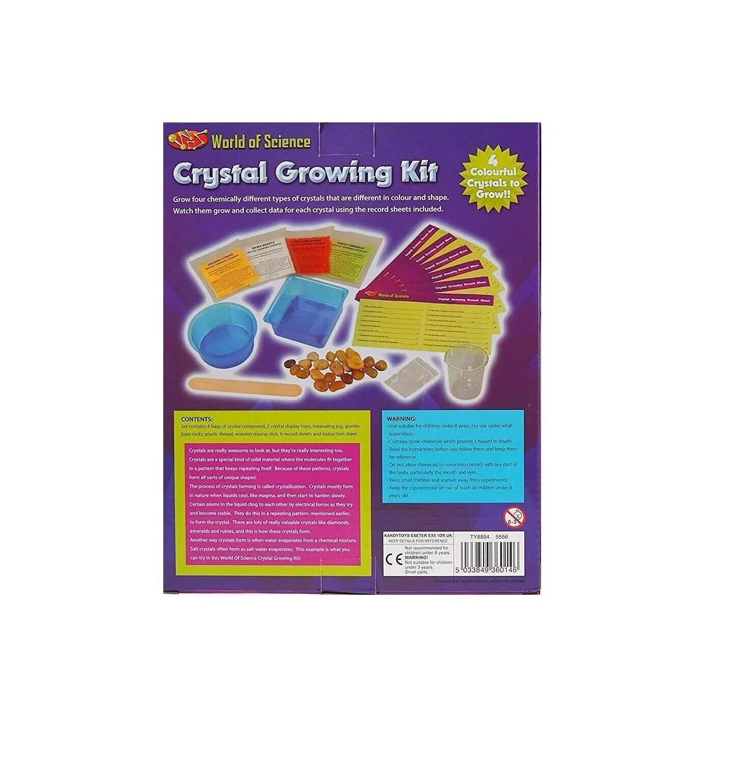 Crystal Growing Kit Grow - 4 Different Coloured Crystals