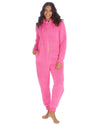 Huggable Womens Borg Zip Hooded Onesies