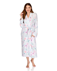 La Marquise Womens 'Watercolours' Long Sleeve Wrap Robe