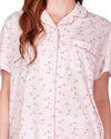 La Marquise Womens Flower Leaf Jersey Short Sleeve Pyjamas
