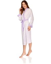 La Marquise Womens 'Vintage Blossoms' Long Sleeve Wrap Robe