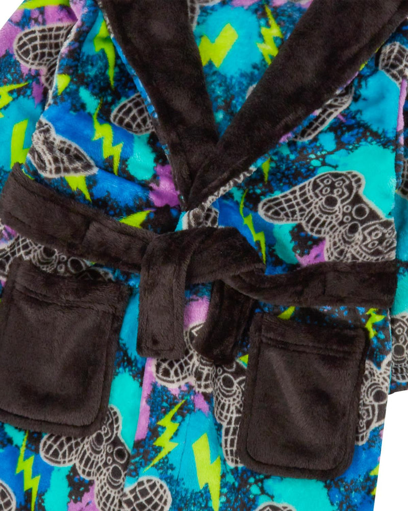 Boys Multicoloured Gaming Dressing Gown – Slumber Hut