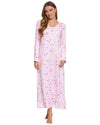 La Marquise Womens 'Floral Reflections' Long Sleeve Nightie