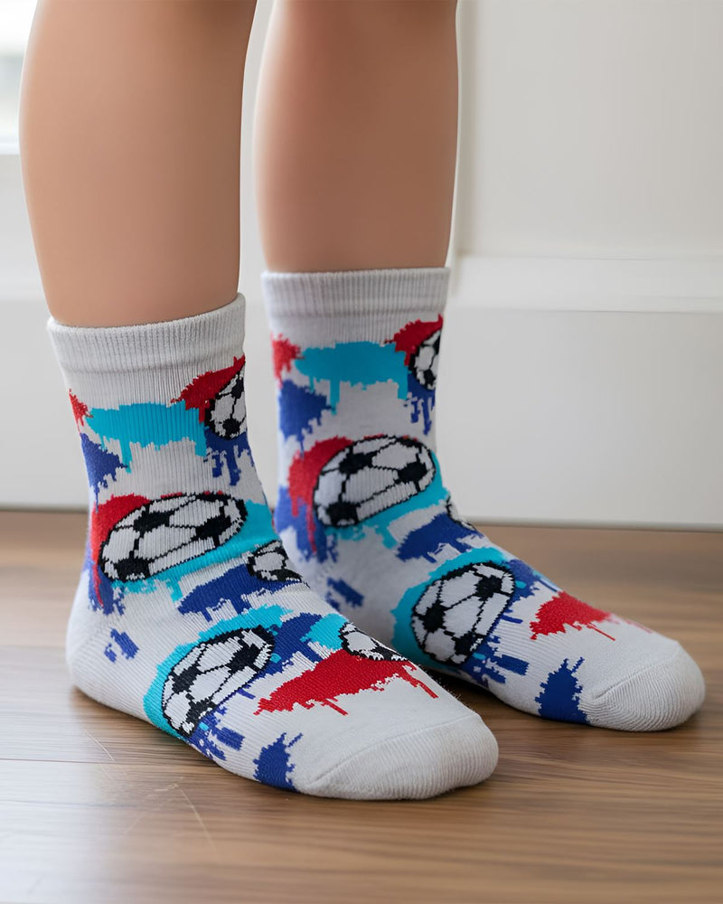 Boys 6 Pack Football/Gaming Socks