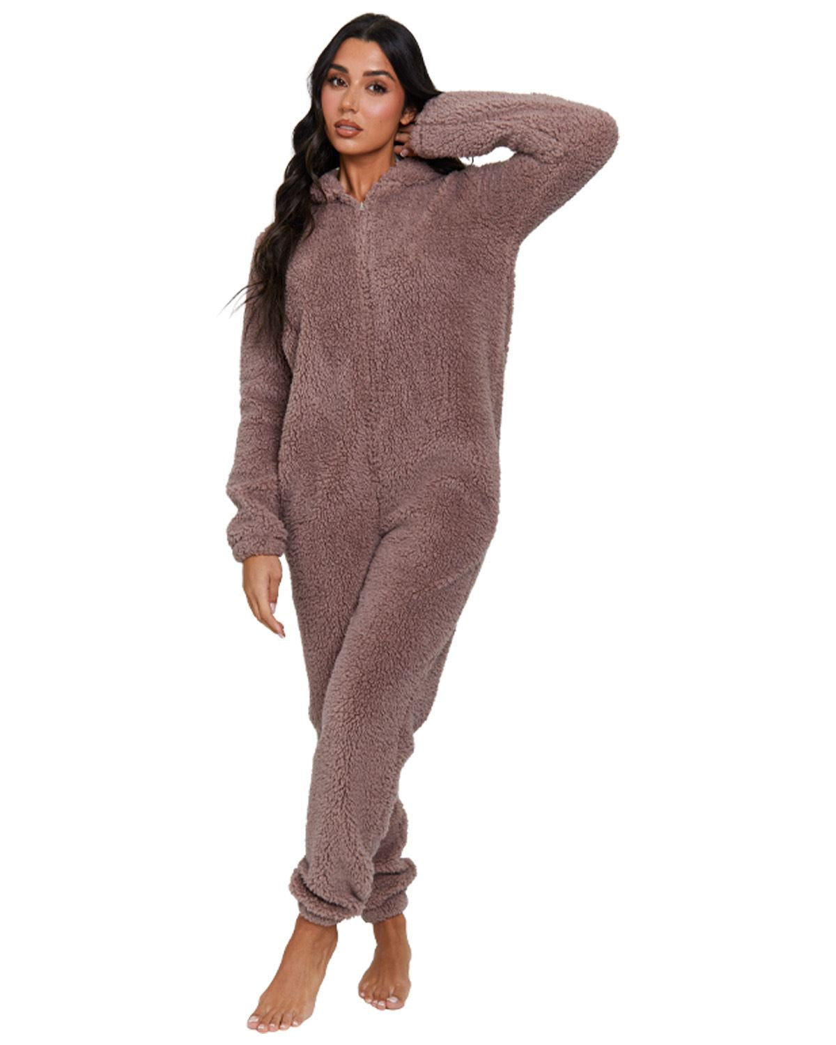 Loungeable Womens Teddy Sherpa Onesie