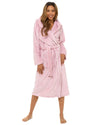 Womens Polished Fleece Cuff Detail Dressing Gown