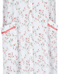 La Marquise Womens 'Moonlit Tulip' Short Sleeve Button Nightdress