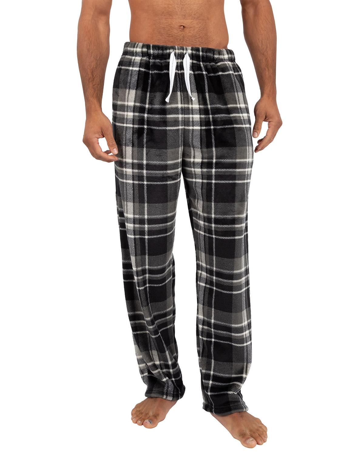 Cargo Bay Mens Polished Fleece Check Lounge Pants