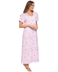 La Marquise Womens 'Floral Reflections' Short Sleeve Nightie