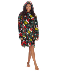 Grinch Matching Family Oversized Fleece Hoodie