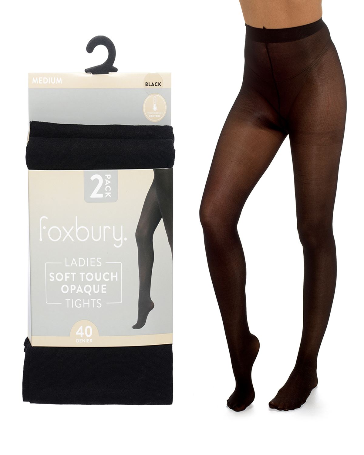 Foxbury Womens 6 Pack 40 Denier Soft Touch Tights
