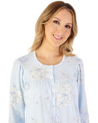 Slenderella Womens Large Floral Interlock 43" Jersey Nightdress