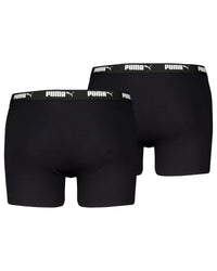 Puma Mens 2 Pack Everyday Cotton Stretch Boxers with Logo Waist Band