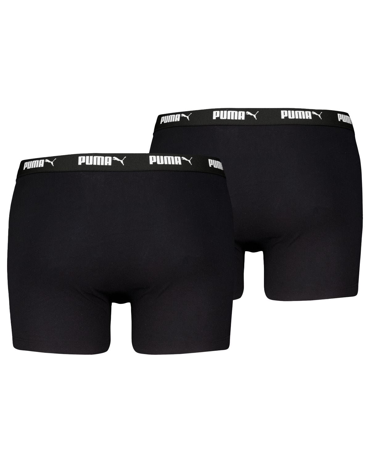 Puma Mens 2 Pack Everyday Cotton Stretch Boxers with Logo Waist Band