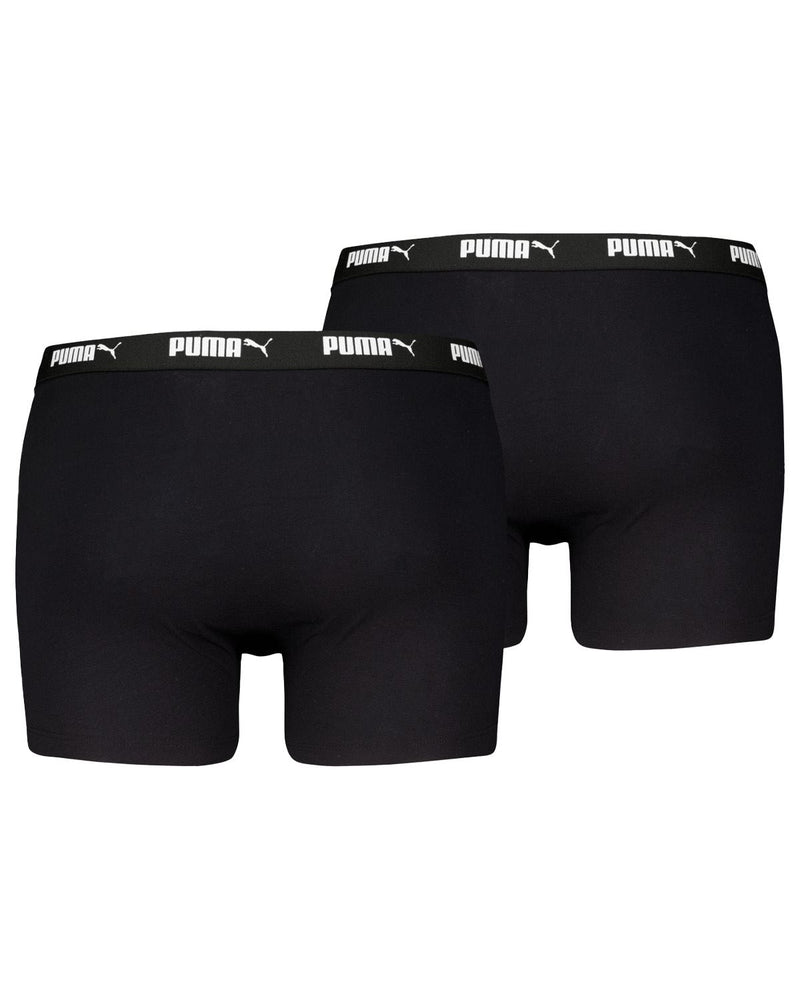 Puma Mens 2 Pack Everyday Cotton Stretch Boxers with Logo Waist Band
