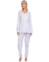 La Marquise Womens 'Floral Reflections' Long Sleeve Pyjamas