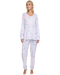 La Marquise Womens 'Floral Reflections' Long Sleeve Pyjamas