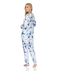 La Marquise Womens 'Berry & Blue' Long Sleeve Pyjamas