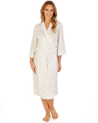 Slenderella Womens 44" Woven Ditsy Kimono Wrap