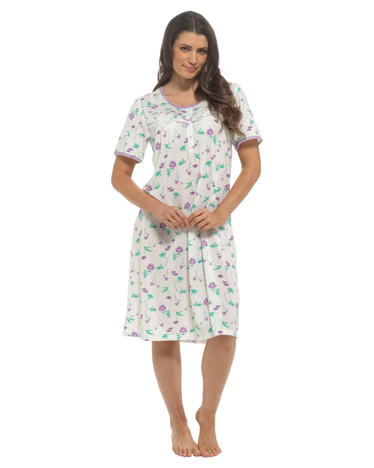 Slumber Hut Womens Short Sleeve Floral Nightie