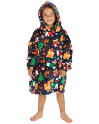 Huggable Unisex Christmas Print Oversized Hoodie