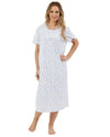 Marlon Womens Harvest Floral 45" Short Sleeve Nightie