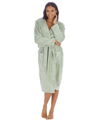 Huggable Womens Super Soft Flannel Fleece Hooded Robe