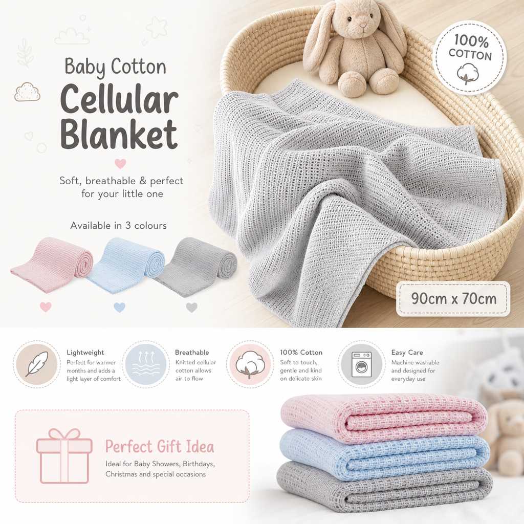 Babytown Cotton Cellular Blanket