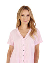 Slenderella Womens Short Sleeve Textured Woven Pyjamas