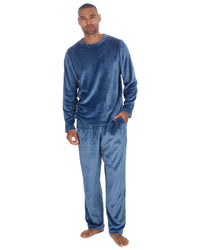 Cargo Bay Mens Polished Fleece Plain Pyjama Set