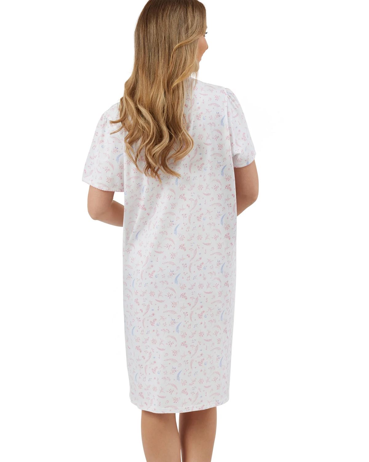 Marlon Womens Harvest Floral 40" Short Sleeve Nightie