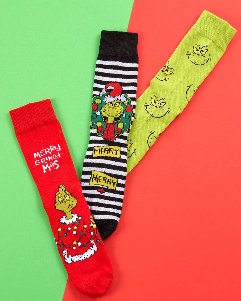 6 Pairs Grinch Christmas Socks