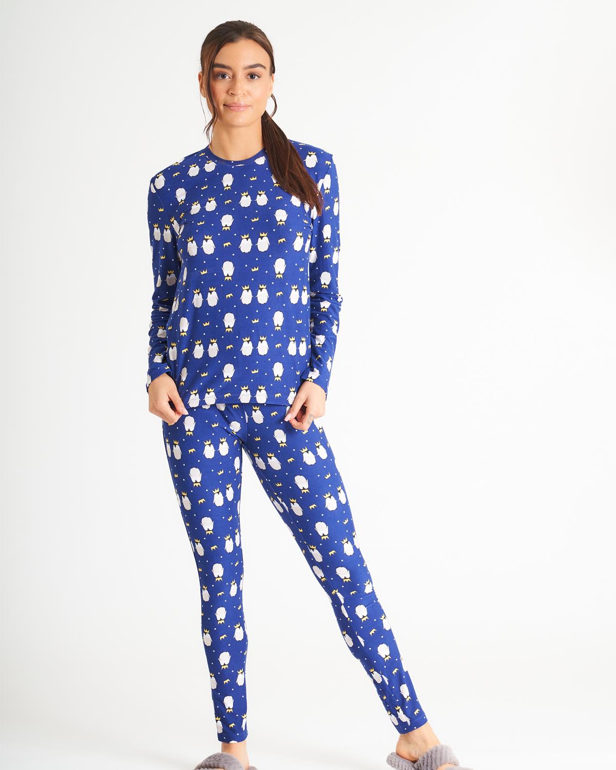 Womens navy pyjamas best sale