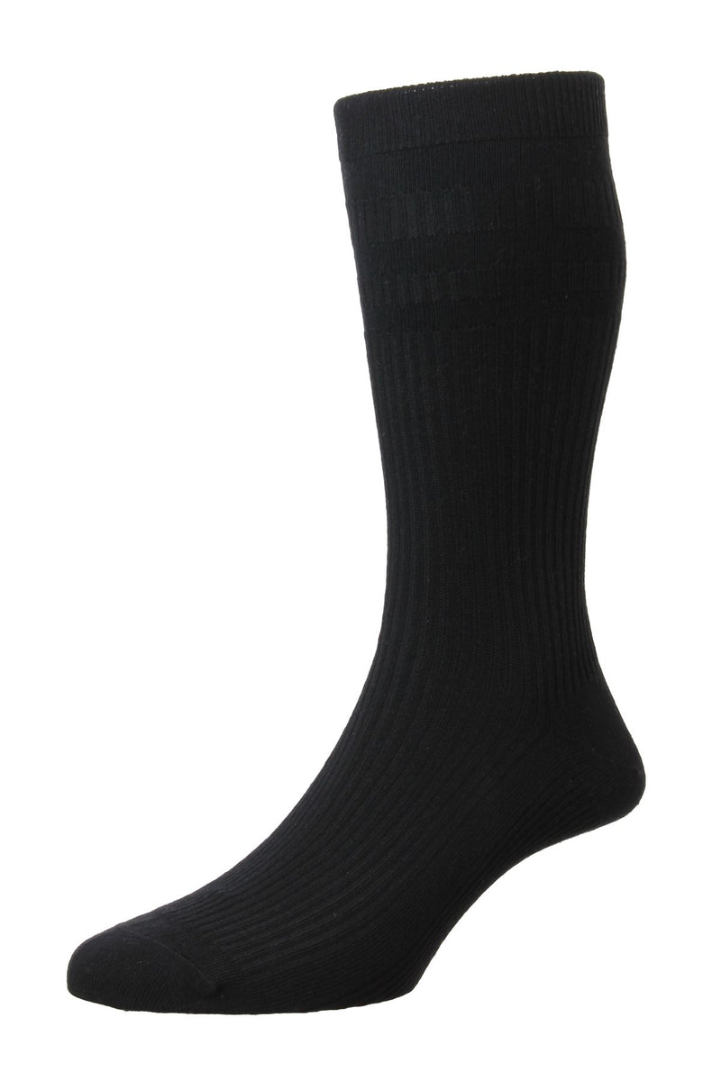 HJ Hall Mens Cotton Extra-Wide Softop Socks - 1 Pair