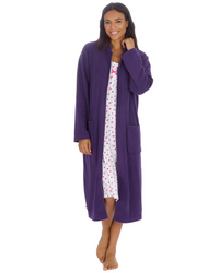 Slumber Hut Womens Zip Fleece Dressing Gown