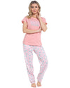 Ladies Sweet Dreams Blossom Star Print Pyjama Set