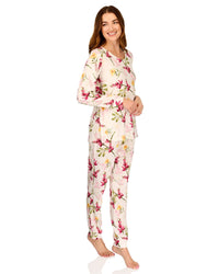 La Marquise Womens 'Berry & Blue' Long Sleeve Pyjamas