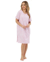 Marlon Womens 36" Jersey Floral Short Sleeve Nightie