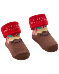 Festive Socks 3 Pairs Baby Xmas Cotton Rich Socks In Bag