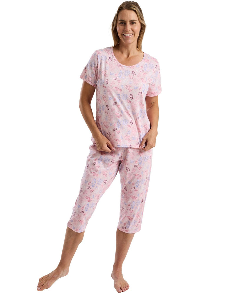Marlon Womens Autumn Leaf Jersey 3/4 Pyjamas