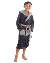 Boys Contrast Polished Fleece Dressing Gown