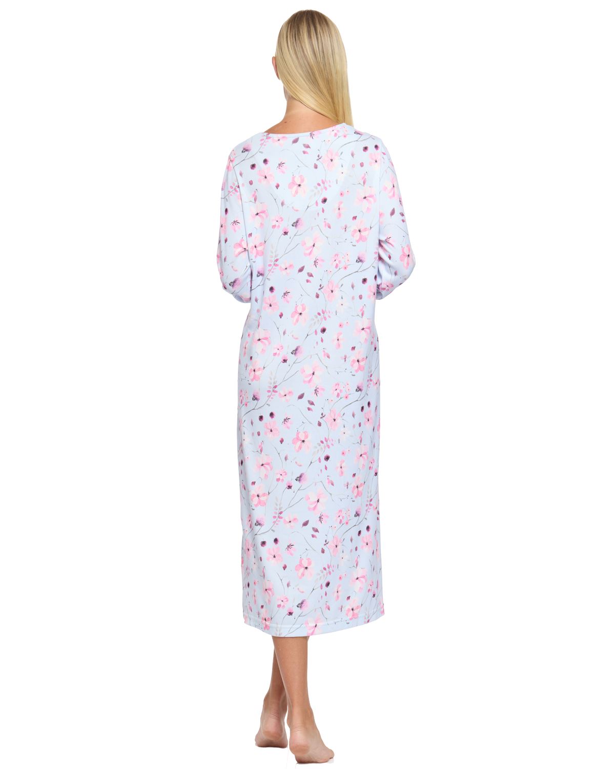 La Marquise Womens 'Floral Reflections' Long Sleeve Nightie