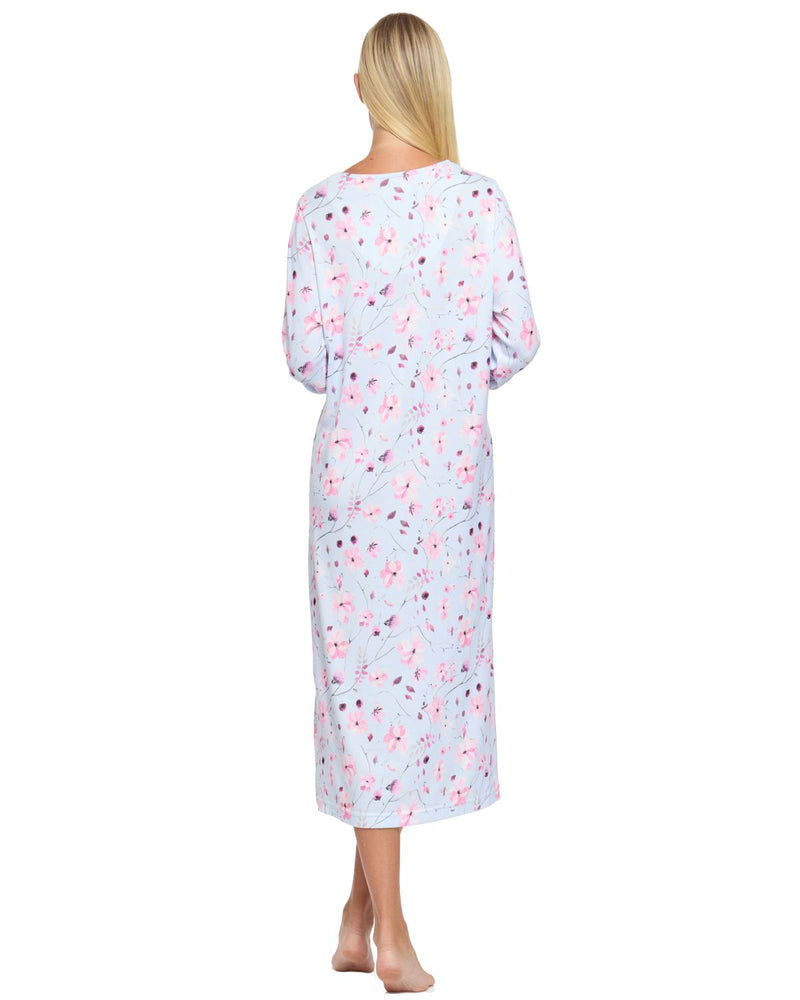 La Marquise Womens 'Floral Reflections' Long Sleeve Nightie