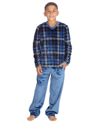 Cargo Bay Boys Polished Fleece Check Pyjamas