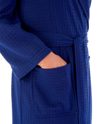 Slenderella Womens Shawl Collar Waffle Dressing Gown
