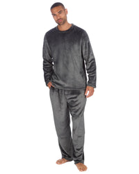Cargo Bay Mens Polished Fleece Plain Pyjama Set