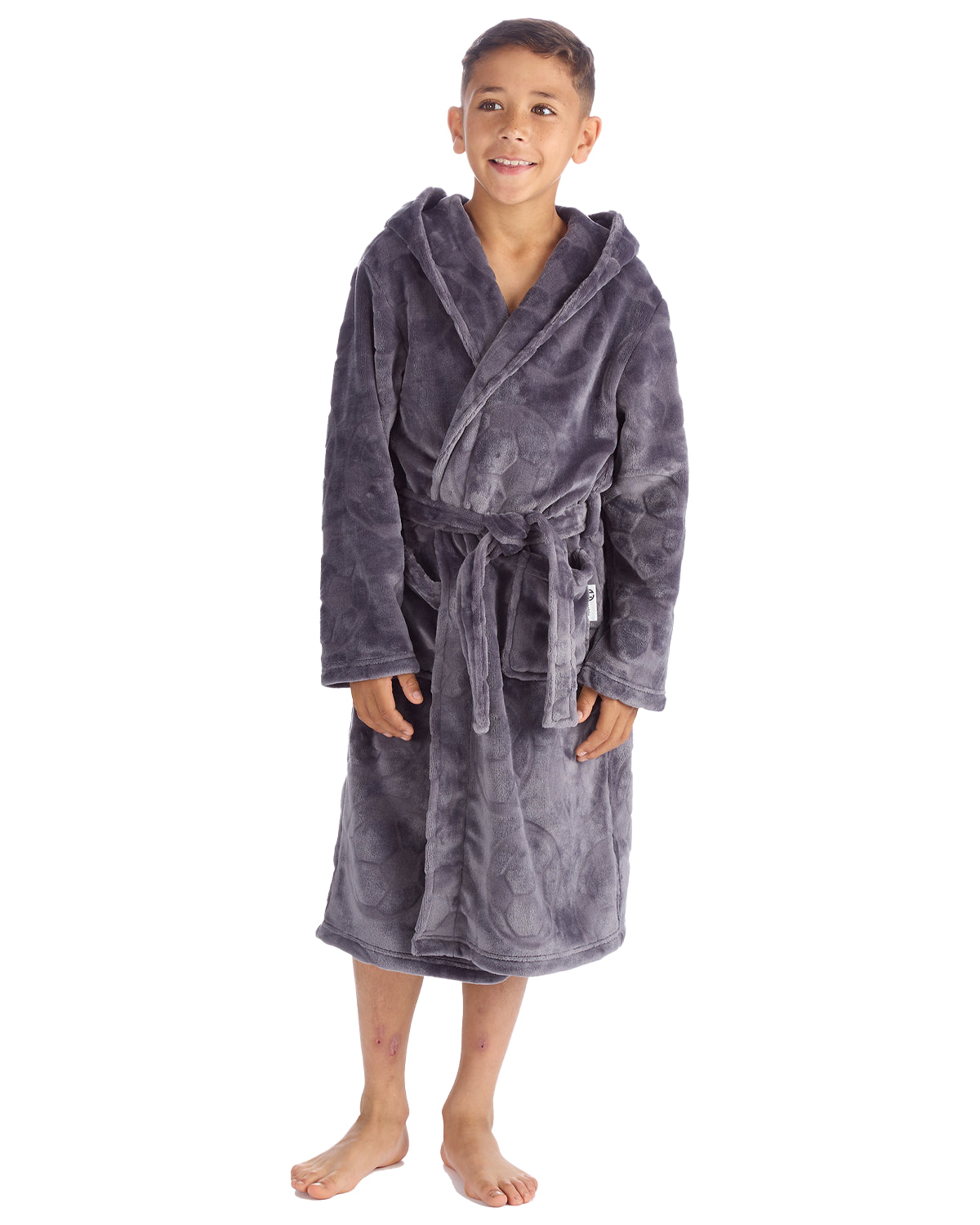 Huggable Boys Embossed Football Hooded Robe